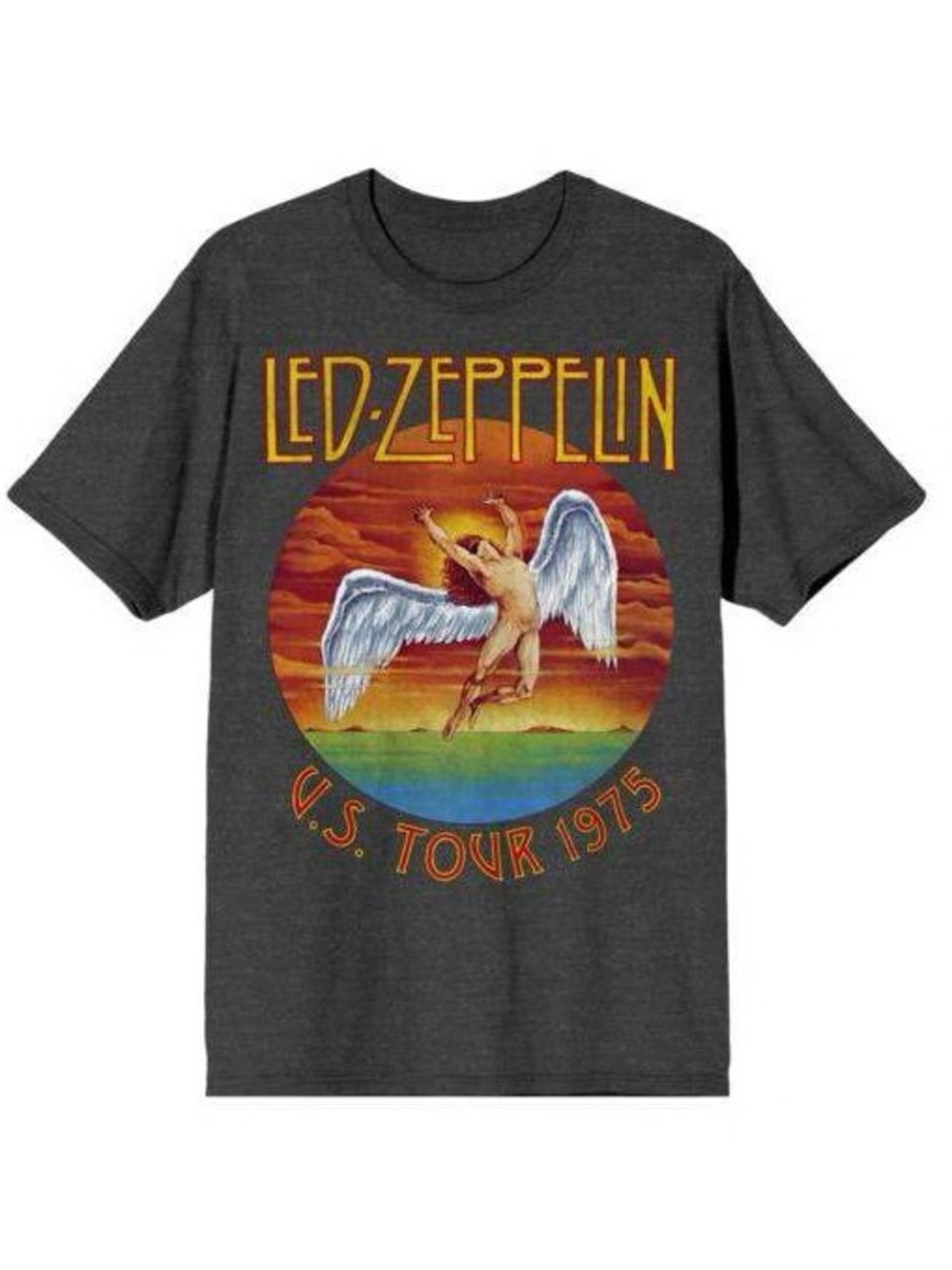 Led Zeppelin Charcoal Short Sleeve Graphic Tee - U.S. Tour 1975